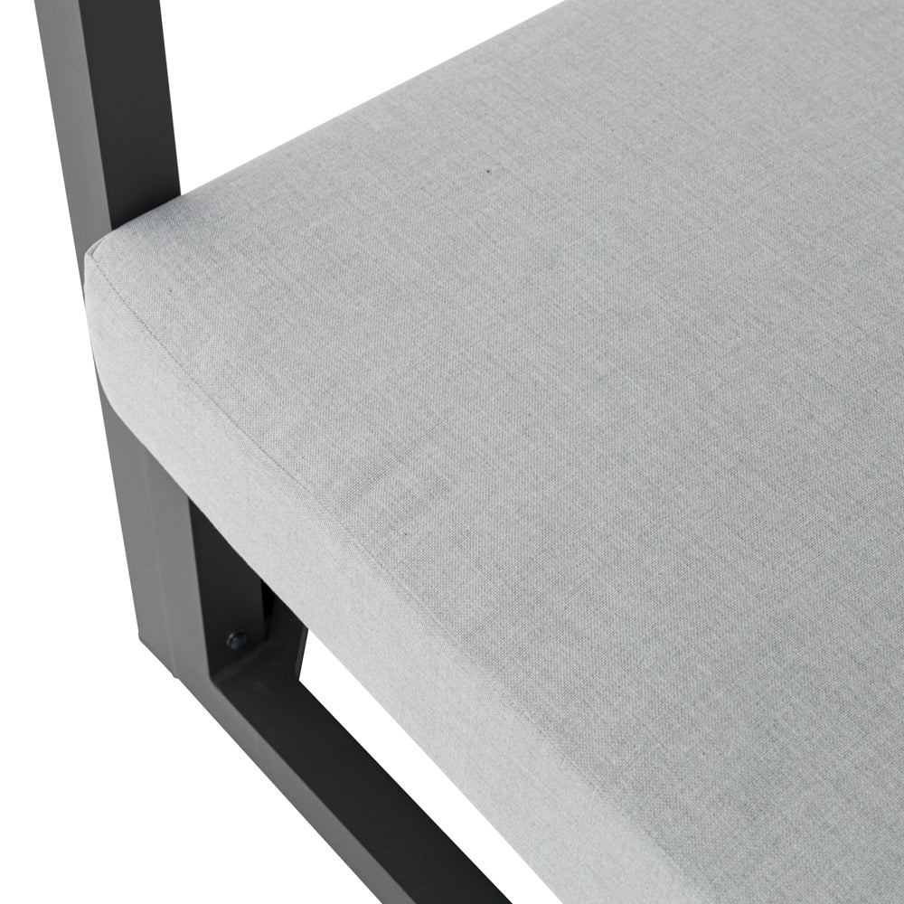 Daybed Edna aluminio antracita y textil gris medio | Kubu #