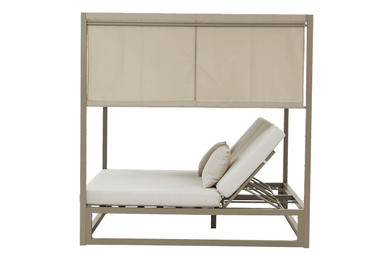 Daybed Edna aluminio taupe y textil beige | Kubu #