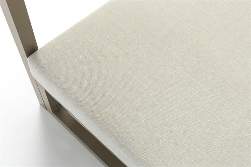 Daybed Edna aluminio taupe y textil beige | Kubu #