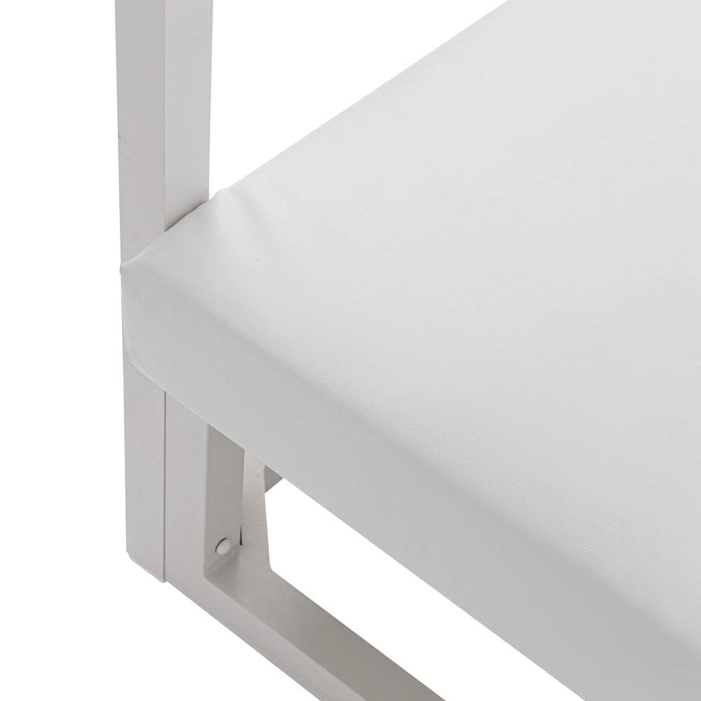 Daybed Edna aluminio y tejido náutico blanco | Kubu #