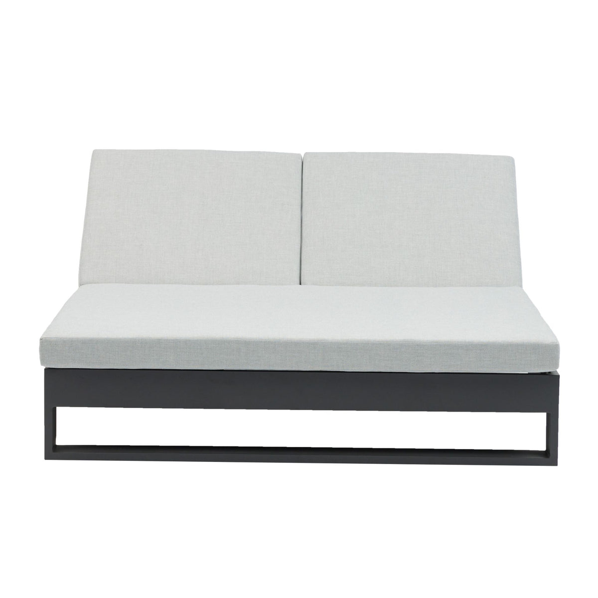 Daybed Niland aluminio antracita y textil gris medio | KUBU #