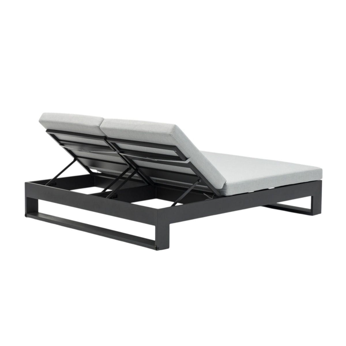 Daybed Niland aluminio antracita y textil gris medio | KUBU #