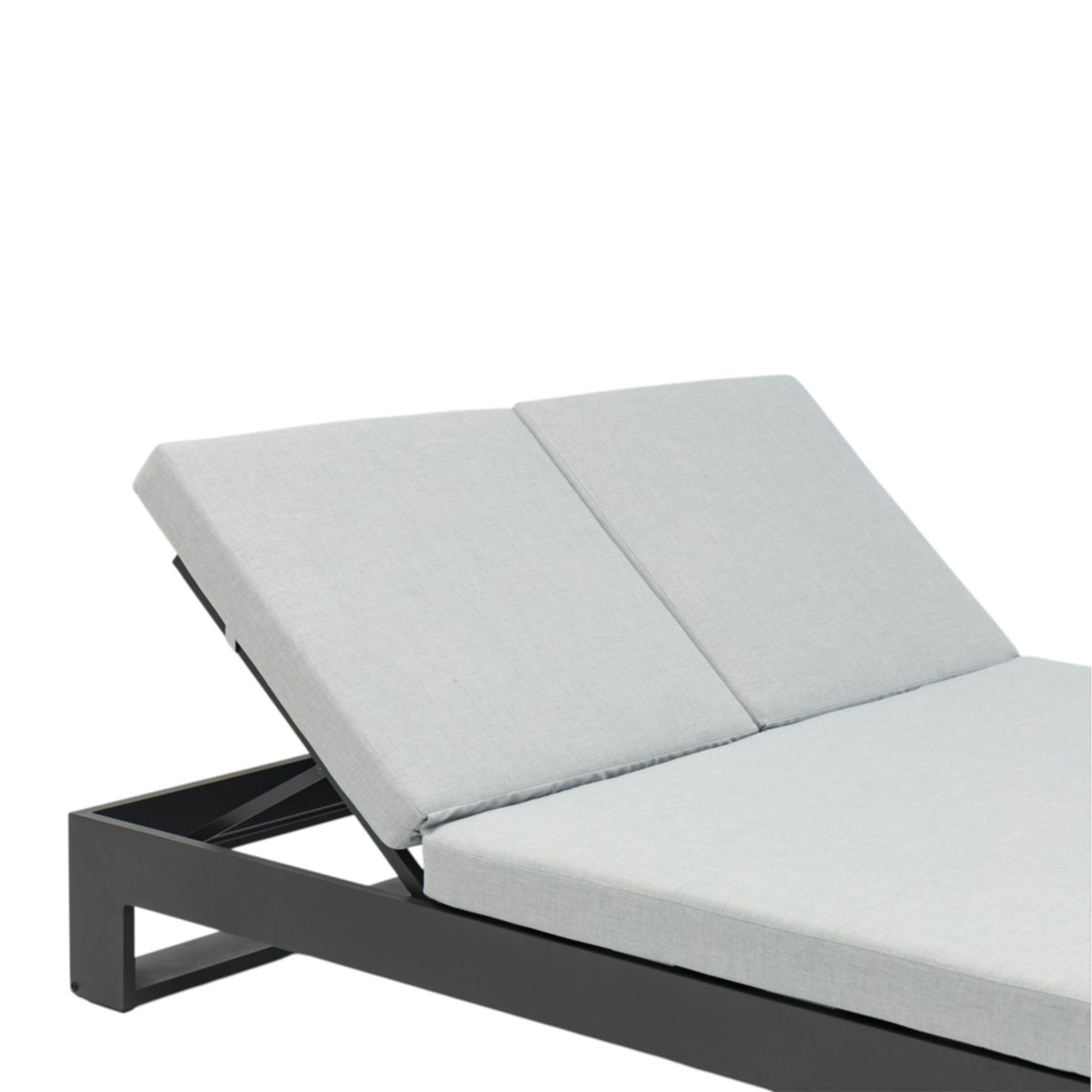 Daybed Niland aluminio antracita y textil gris medio | KUBU #