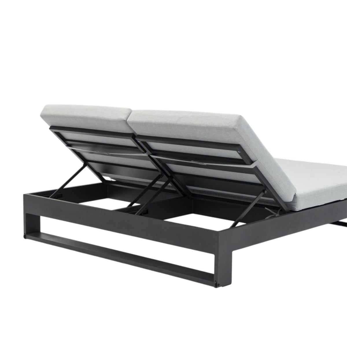 Daybed Niland aluminio antracita y textil gris medio | KUBU #