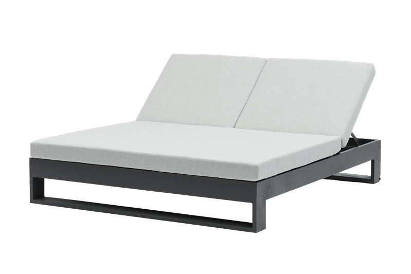 Daybed Niland aluminio antracita y textil gris medio | Kubu #