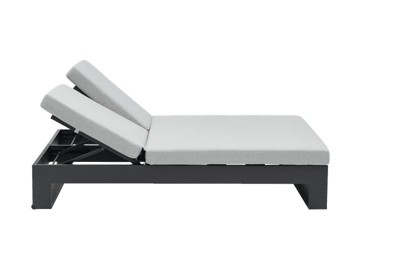 Daybed Niland aluminio antracita y textil gris medio | Kubu #