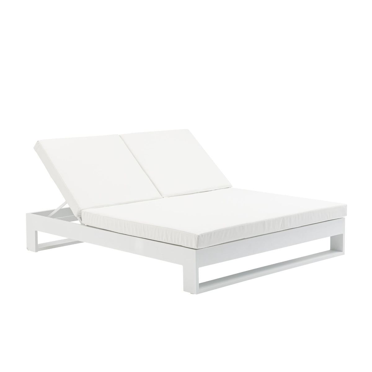 Daybed Niland aluminio blanco y tejido náutico blanco | KUBU #
