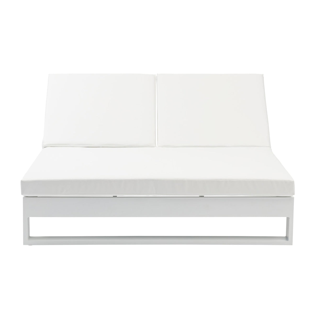 Daybed Niland aluminio blanco y tejido náutico blanco | KUBU #