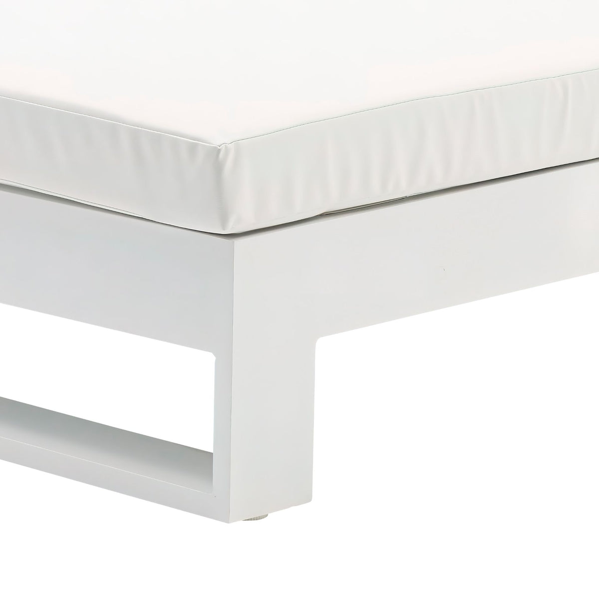 Daybed Niland aluminio blanco y tejido náutico blanco | KUBU #