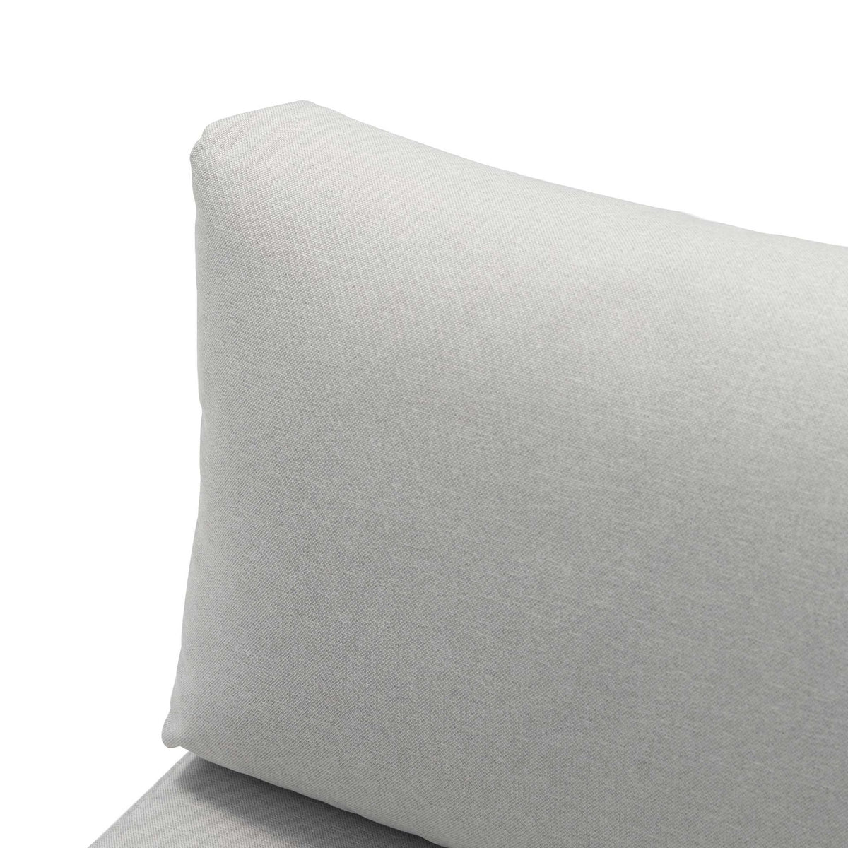 Módulo 2 plazas Niland brazo derecho aluminio blanco y cojinería gris claro. | KUBU #