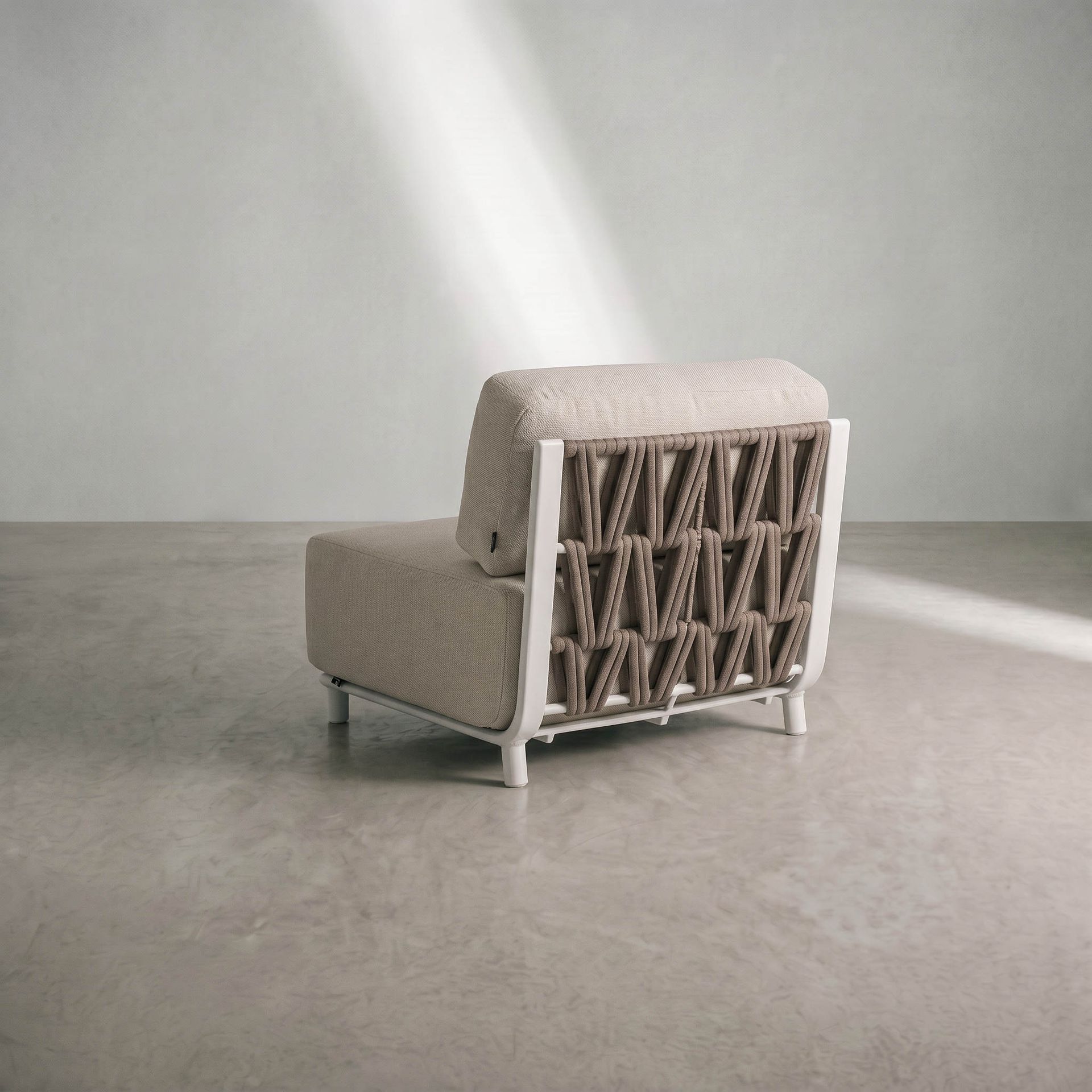 Módulo ampliación Carson aluminio blanco textil beige | Kubu #