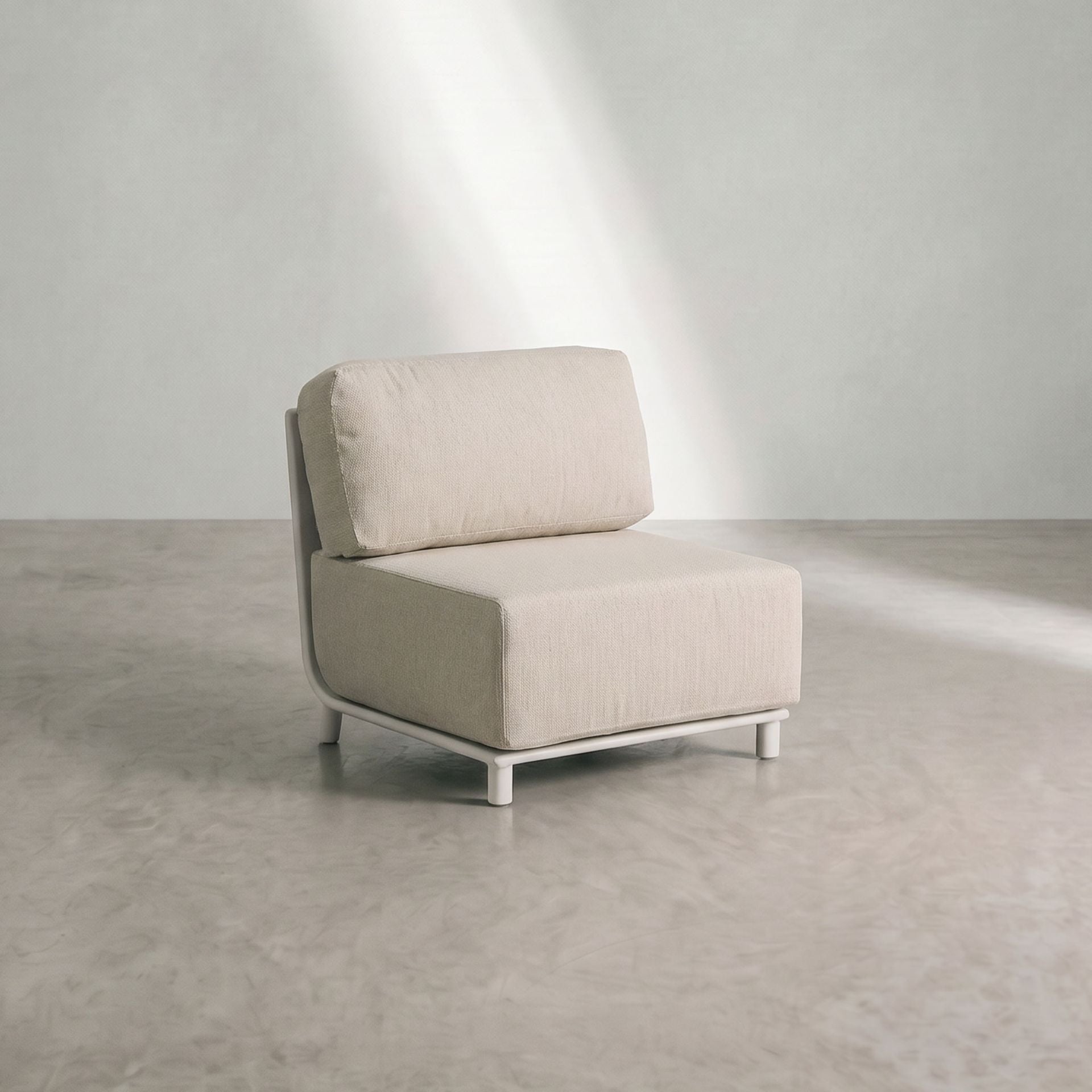 Módulo ampliación Carson aluminio blanco textil beige | Kubu #