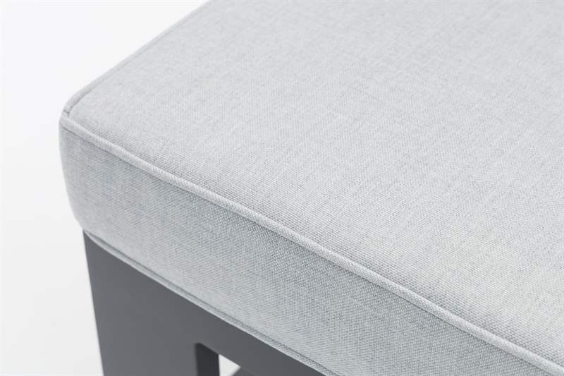 Módulo ampliación Niland aluminio antracita y cojinería gris medio. | Kubu #