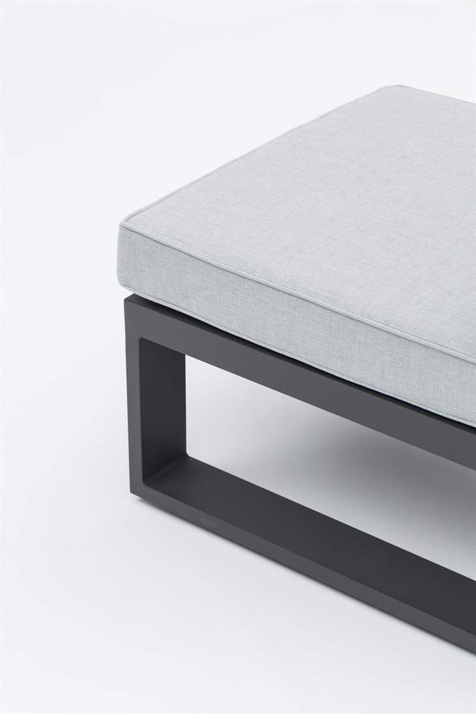 Módulo ampliación Niland aluminio antracita y cojinería gris medio. | Kubu #
