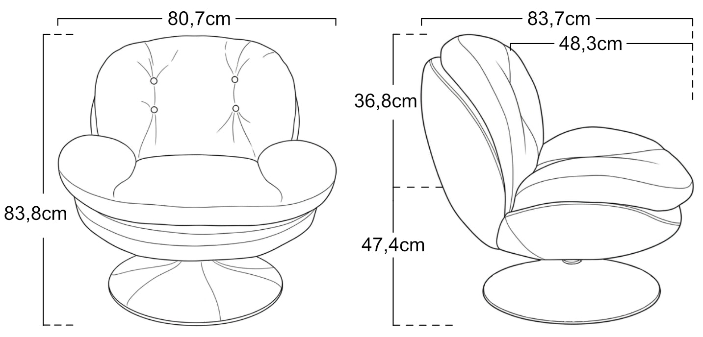 Medidas Sillon Hampton | kubu #