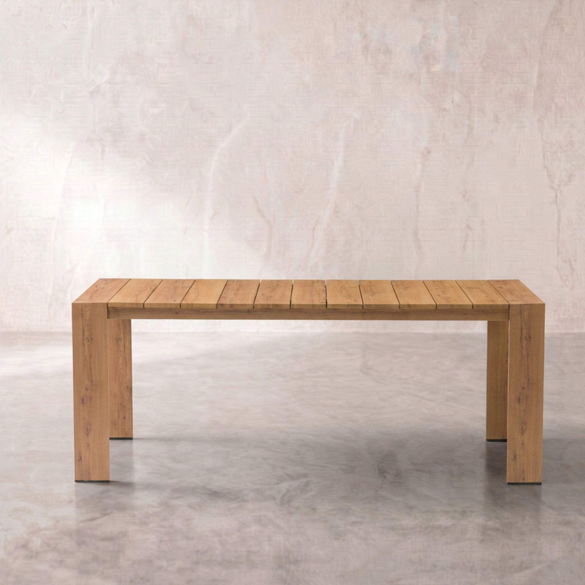 Mesa Comedor Exterior Java 200x90x75cm | Efecto Teca | KUBU #