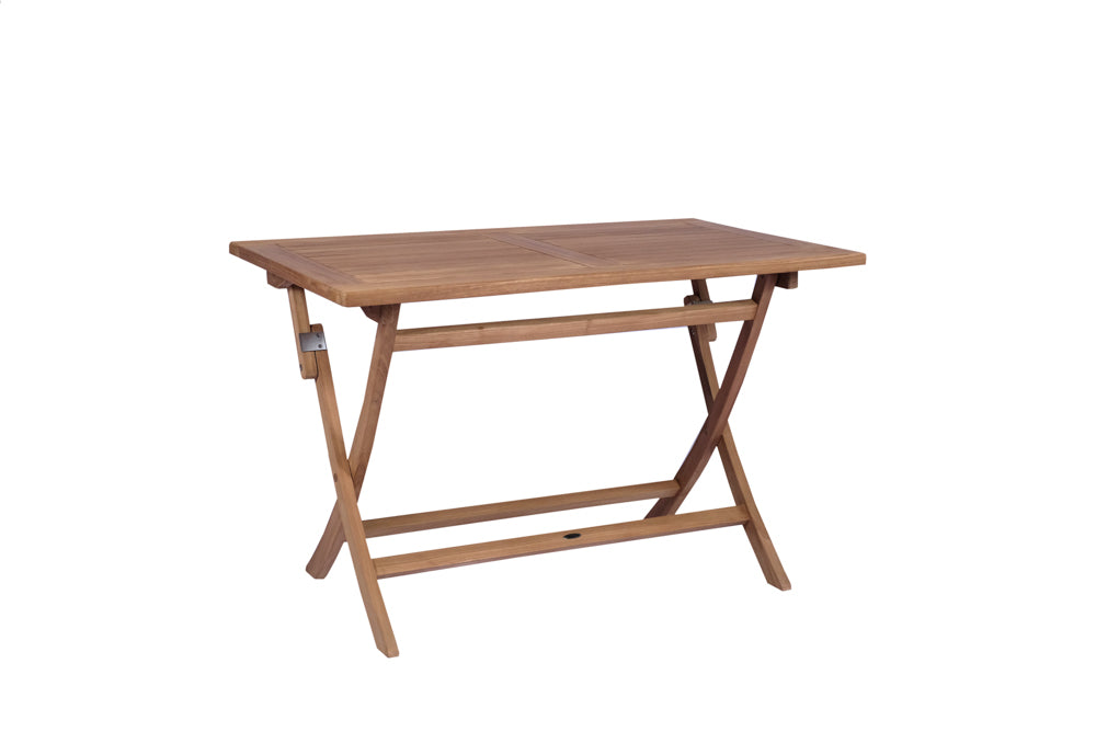Mesa Plegable Teca Naga 120x70 cm Sostenible y Compacta | Kubu #