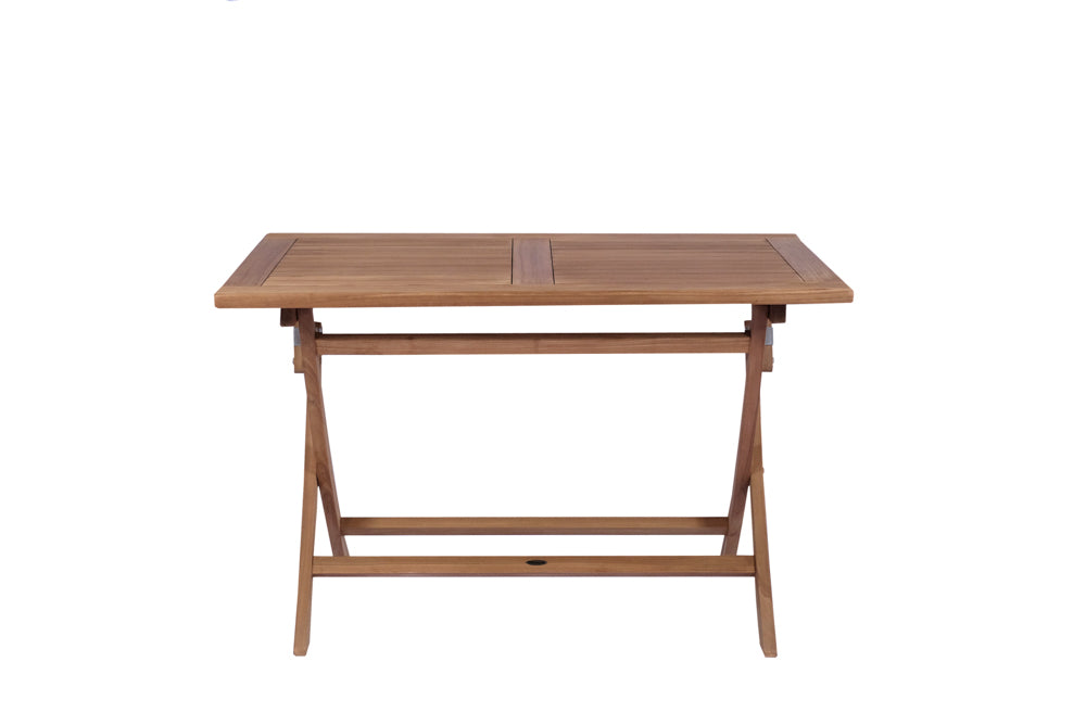 Mesa Plegable Teca Naga 120x70 cm Sostenible y Compacta | Kubu #