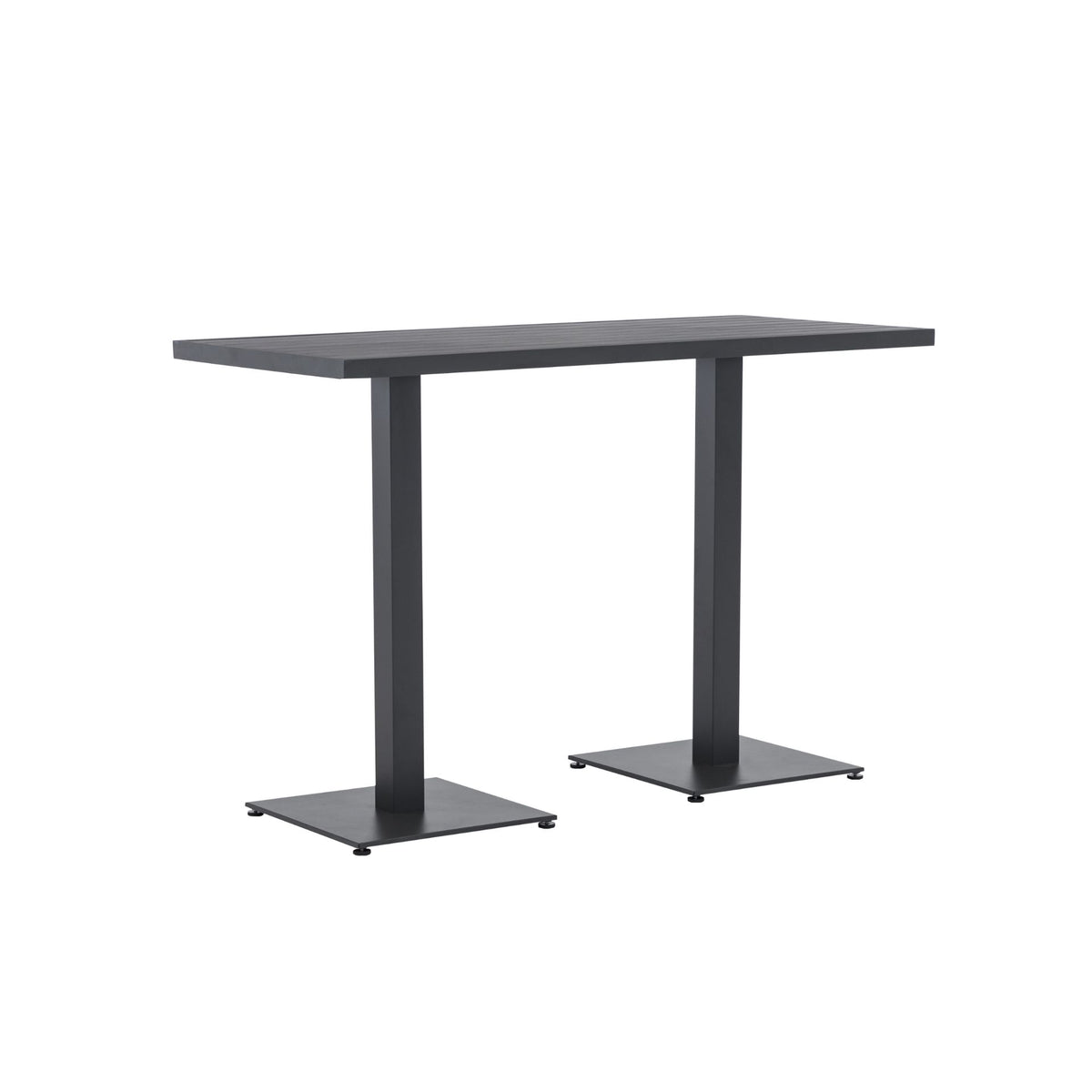 Mesa alta bar Orick 160x70 cm aluminio antracita. | KUBU #