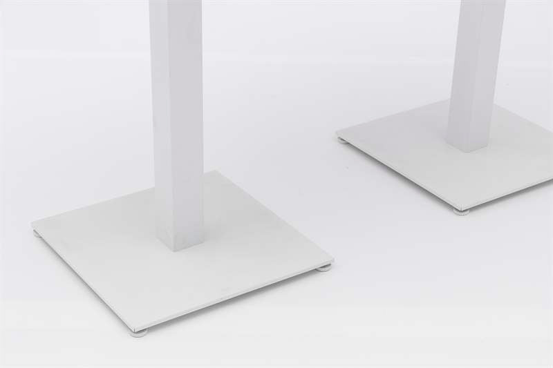 Mesa alta bar Orick 160x70 cm aluminio blanco. | Kubu #