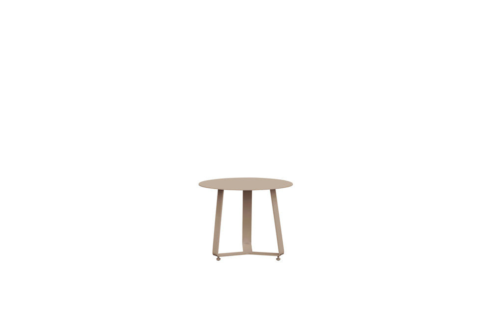 Mesa auxiliar Bangor Ø 45 cm aluminio taupe | Kubu #