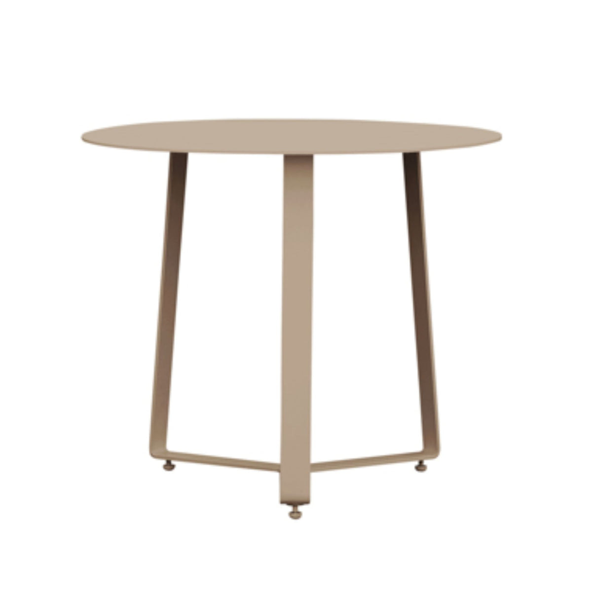 Mesa auxiliar Bangor Ø 60 cm aluminio taupe | KUBU #