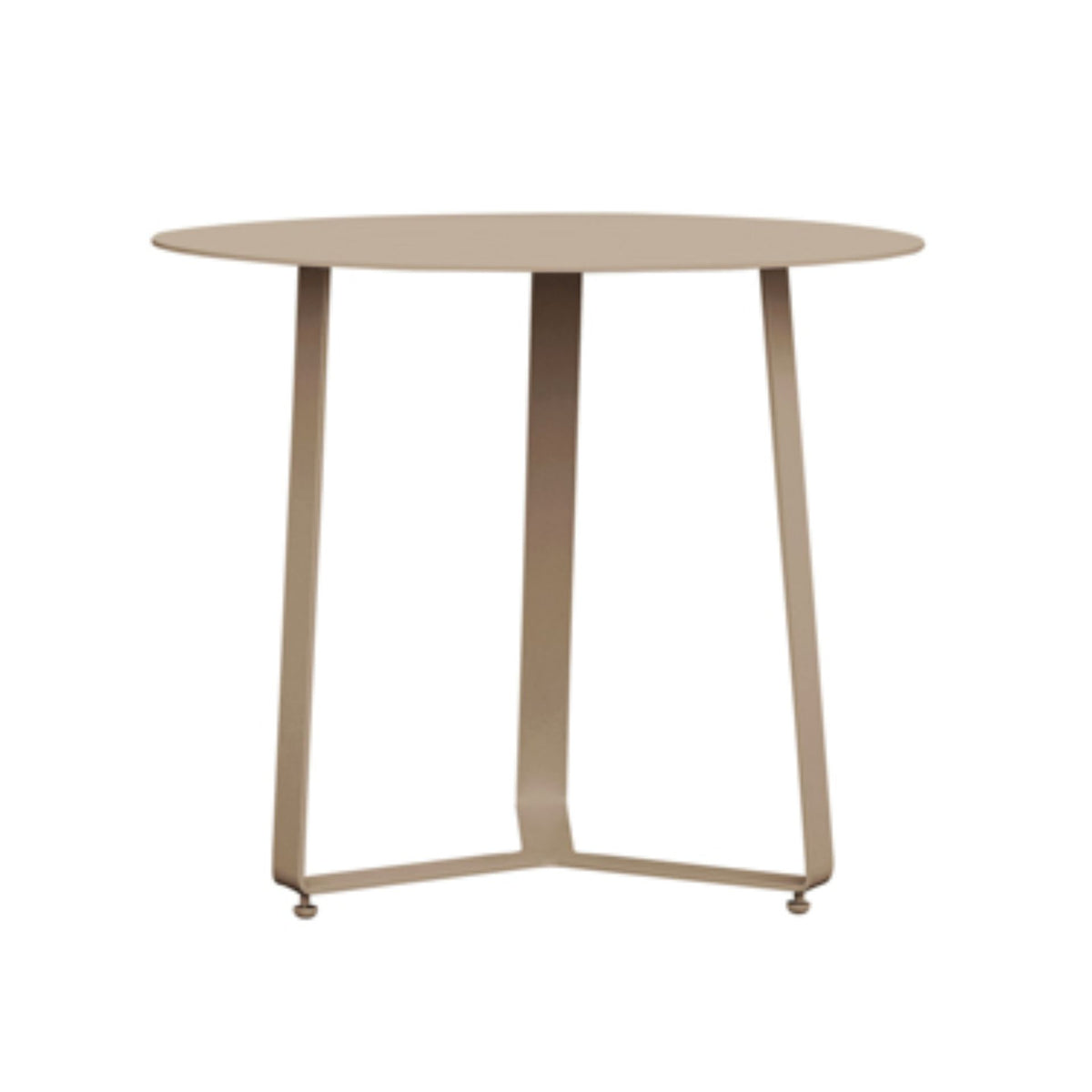 Mesa auxiliar Bangor Ø 60 cm aluminio taupe | KUBU #