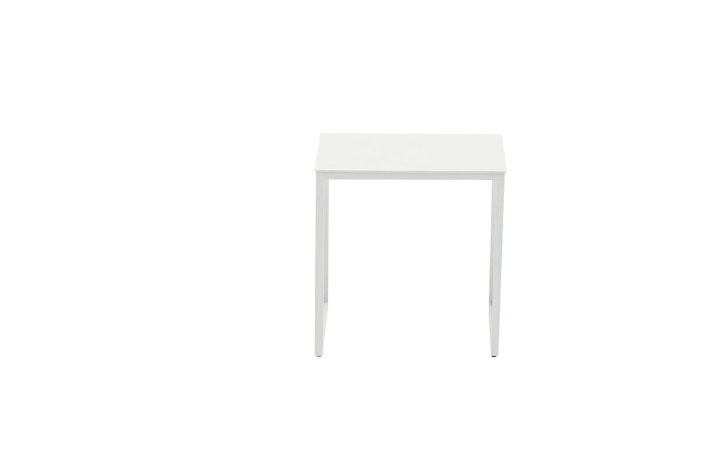 Mesa auxiliar Davis aluminio blanco | Kubu #