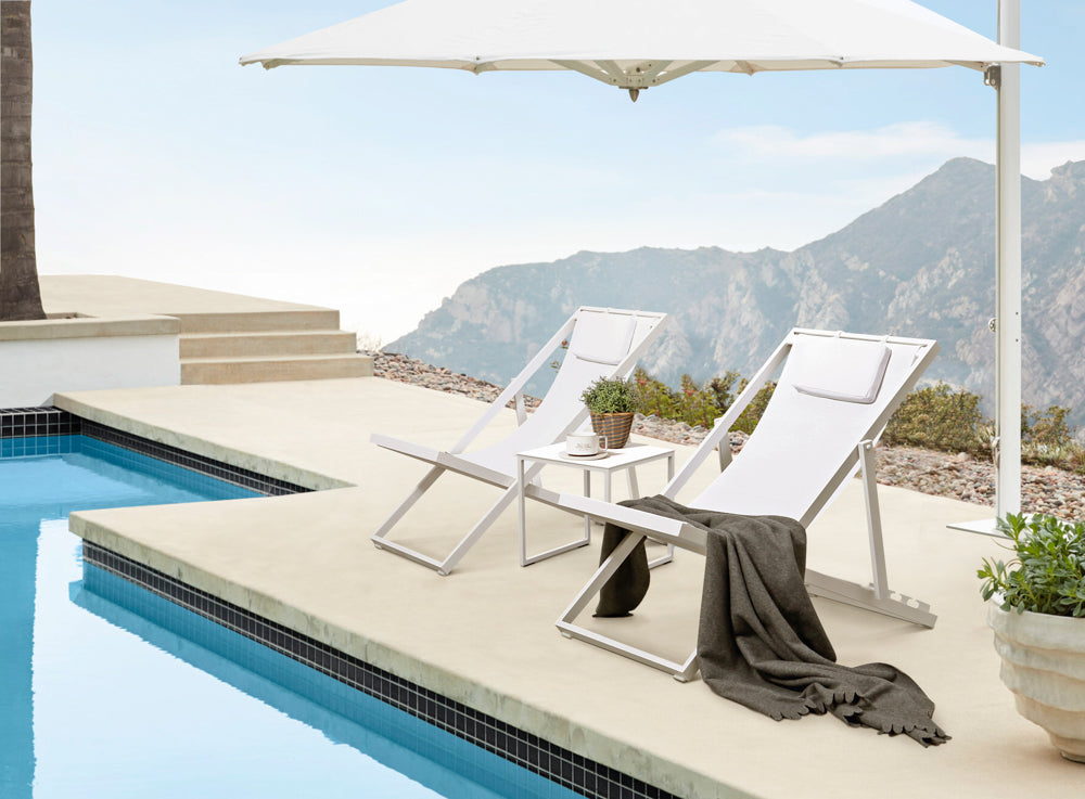 Mesa auxiliar Davis aluminio blanco | Kubu #
