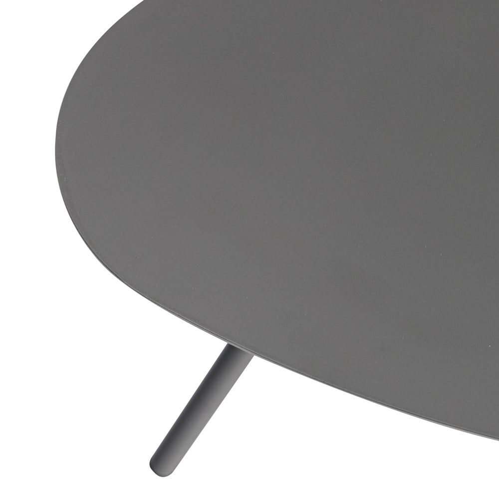Mesa auxiliar Galt Ø 50 aluminio antracita | Kubu #