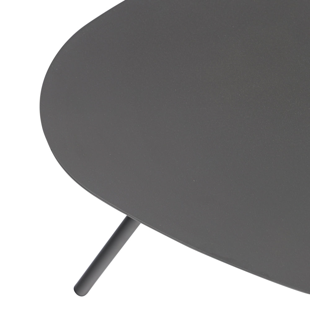 Mesa auxiliar Galt Ø 60 aluminio antracita | Kubu #