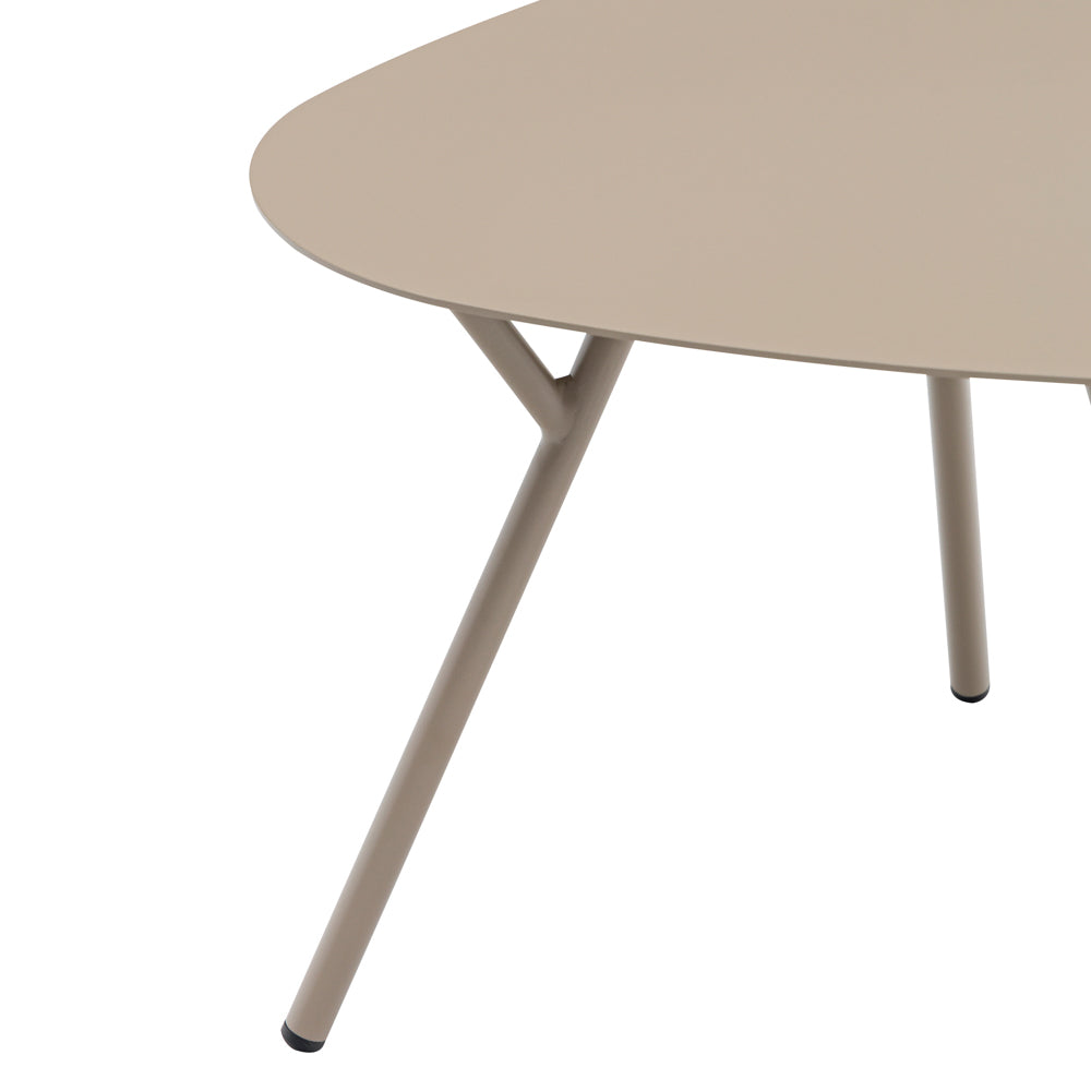 Mesa auxiliar Galt Ø 60 aluminio taupe | Kubu #