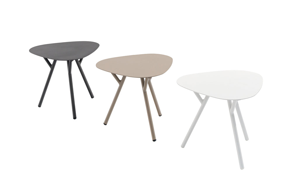 Mesa auxiliar Galt Ø 60 aluminio taupe | Kubu #