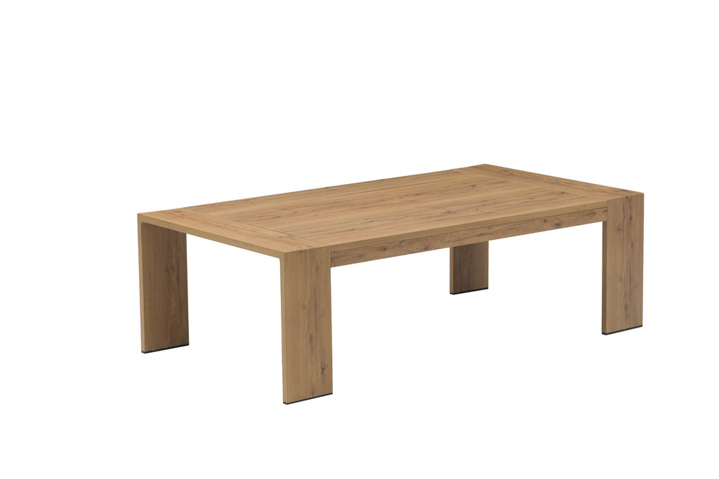 Mesa de Centro Java Aluminio Efecto Teca 130x70 cm | Kubu #