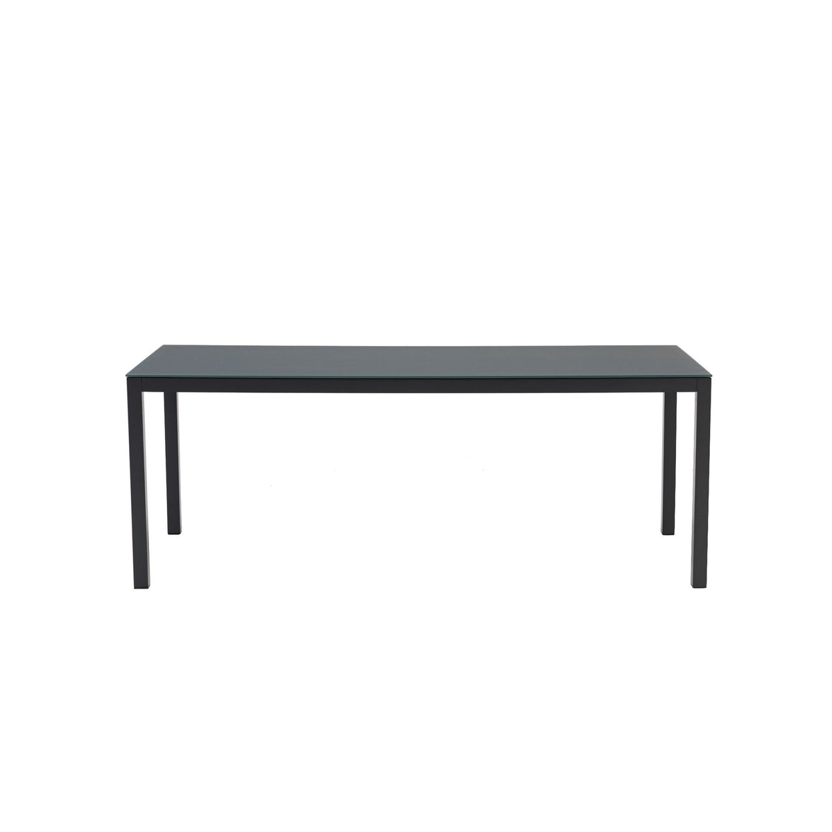 Mesa de Comedor Adin Antracita Cristal Antihuellas 200x90 cm | KUBU #