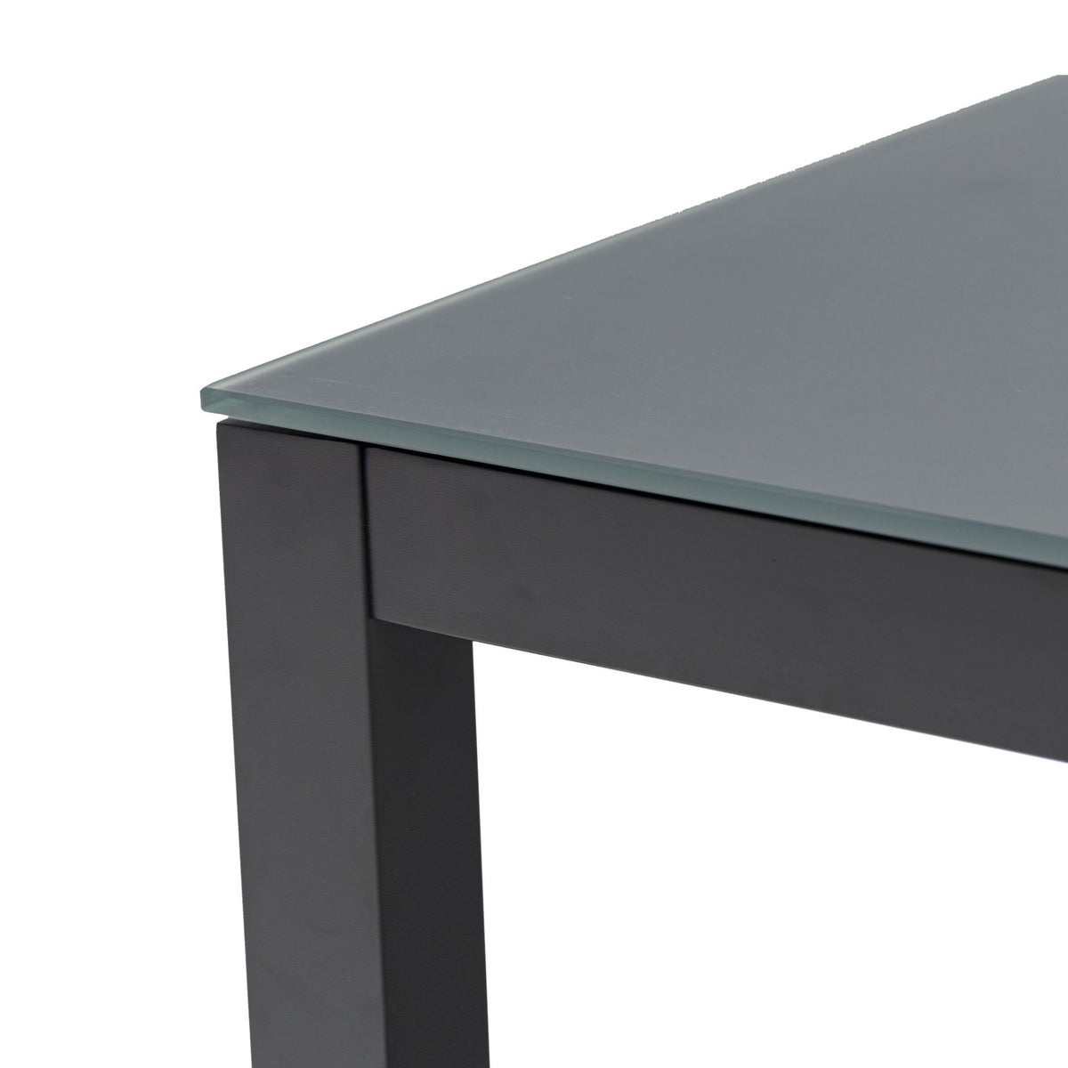 Mesa de Comedor Adin Antracita Cristal Antihuellas 200x90 cm | KUBU #
