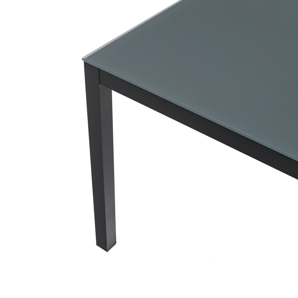Mesa de Comedor Adin Antracita Cristal Antihuellas 200x90 cm | KUBU #