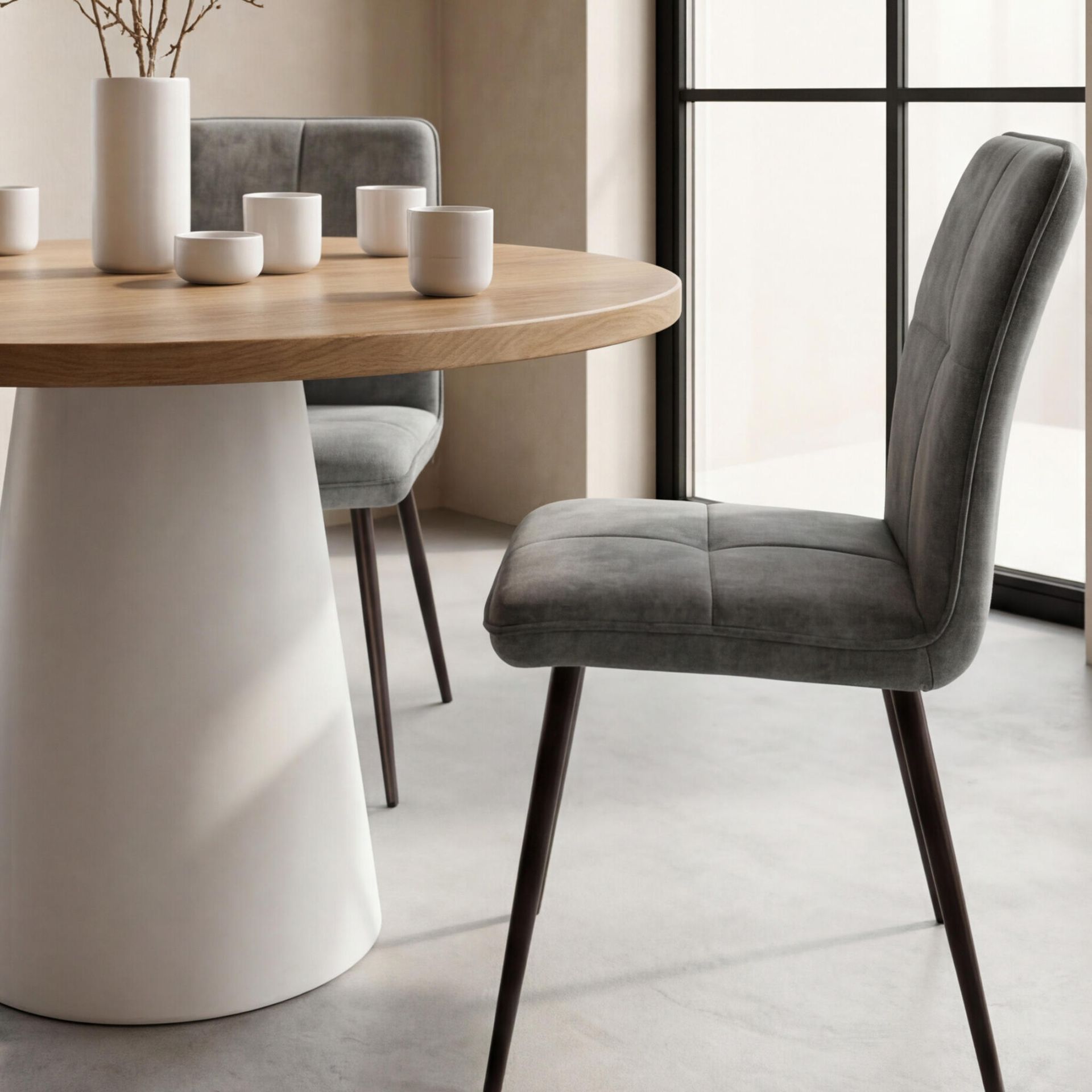Mesa de Comedor Redonda Eivissa | Madera y Diseño Ø120 cm | Kubu #