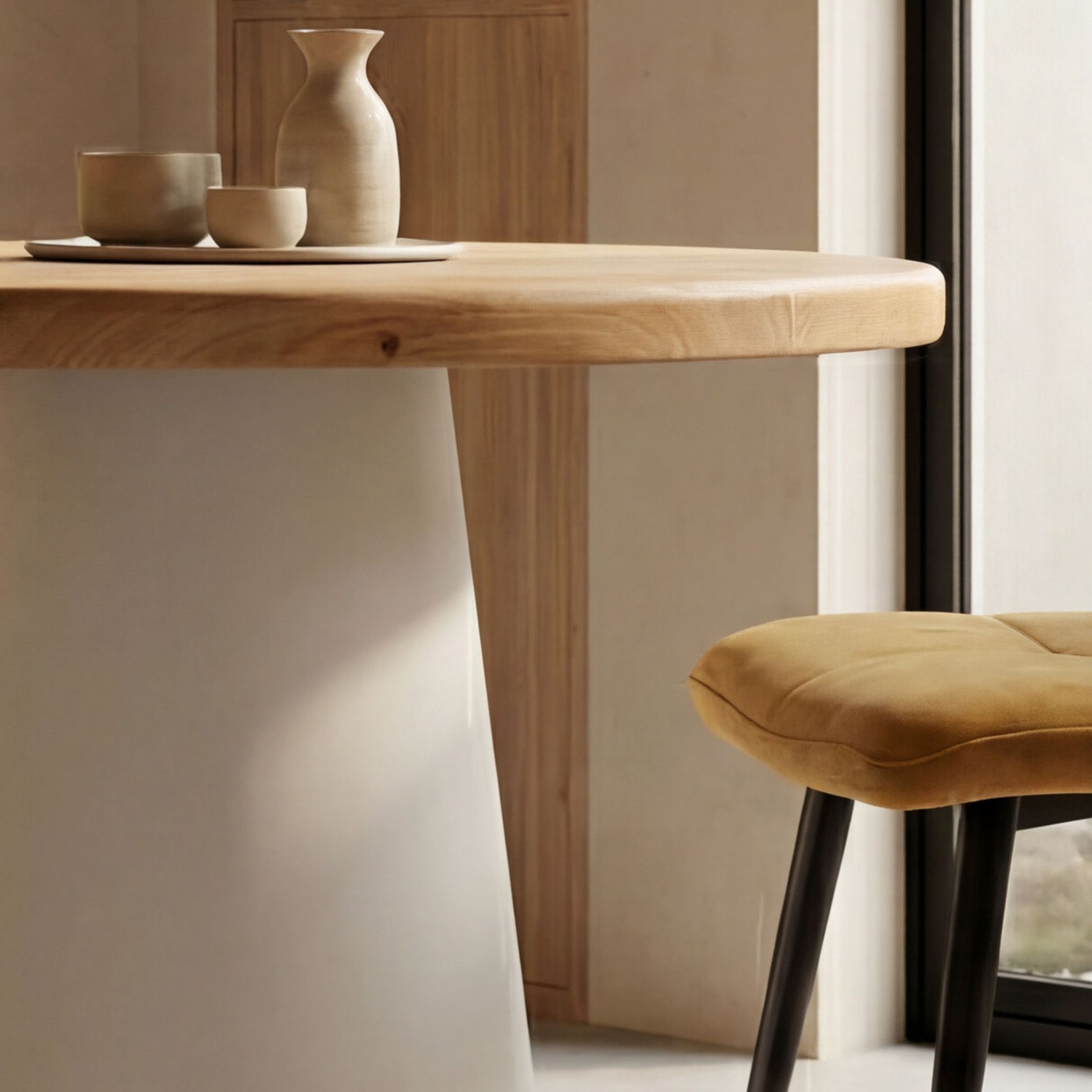 Mesa de Comedor Redonda Eivissa | Madera y Diseño Ø90 cm | KUBU #