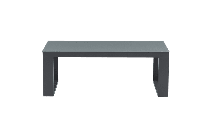 Mesa de centro Niland aluminio y cristal antracita | Kubu #