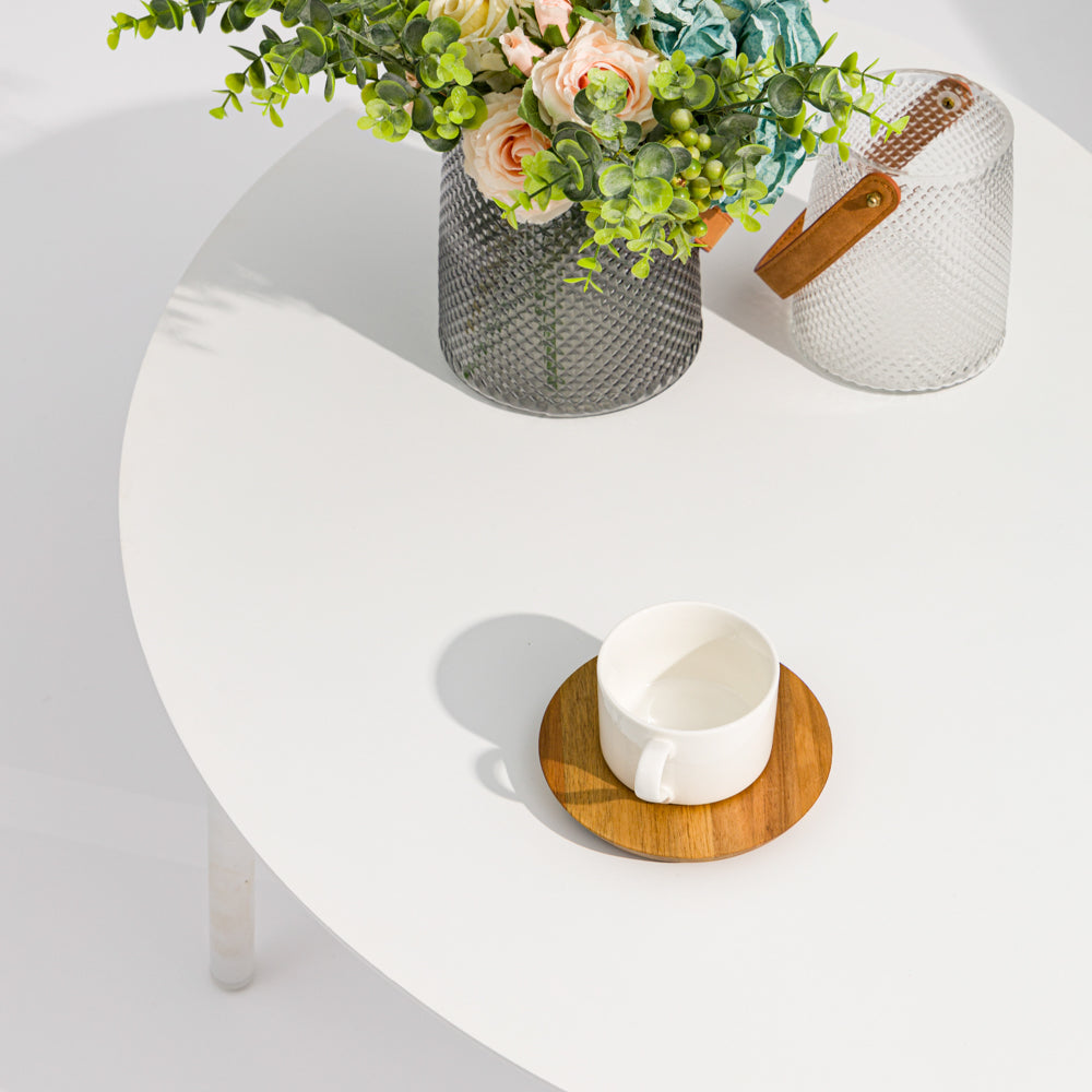 Mesa de centro Walga aluminio blanco | Kubu #