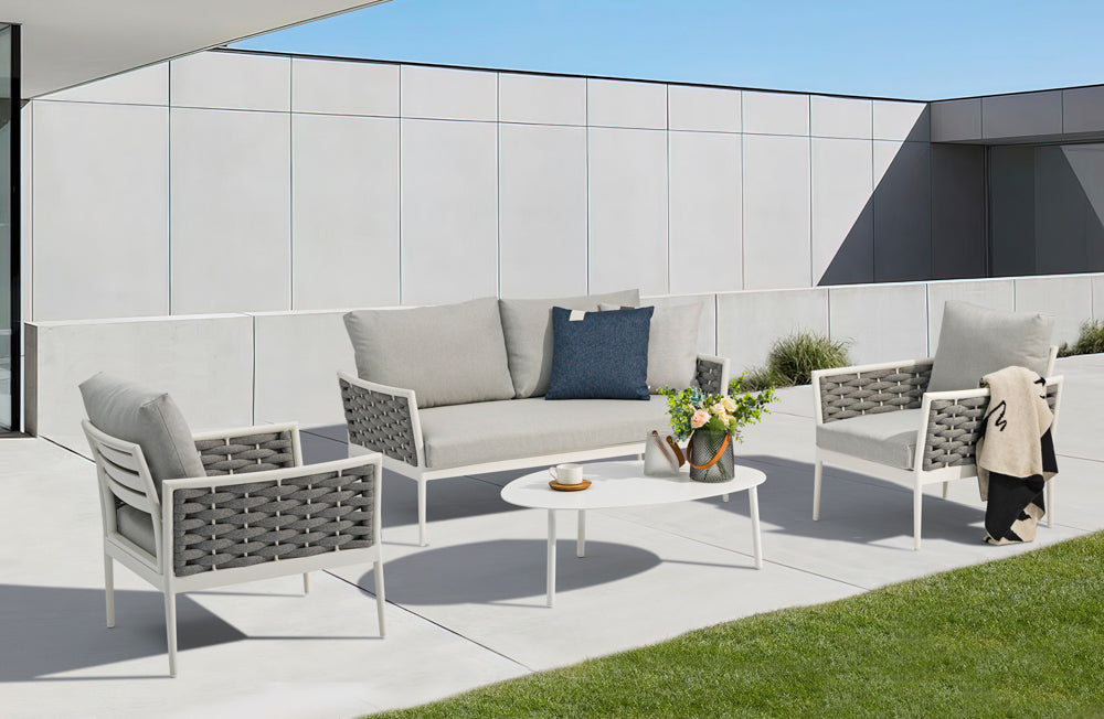 Mesa de centro Walga aluminio blanco | Kubu #