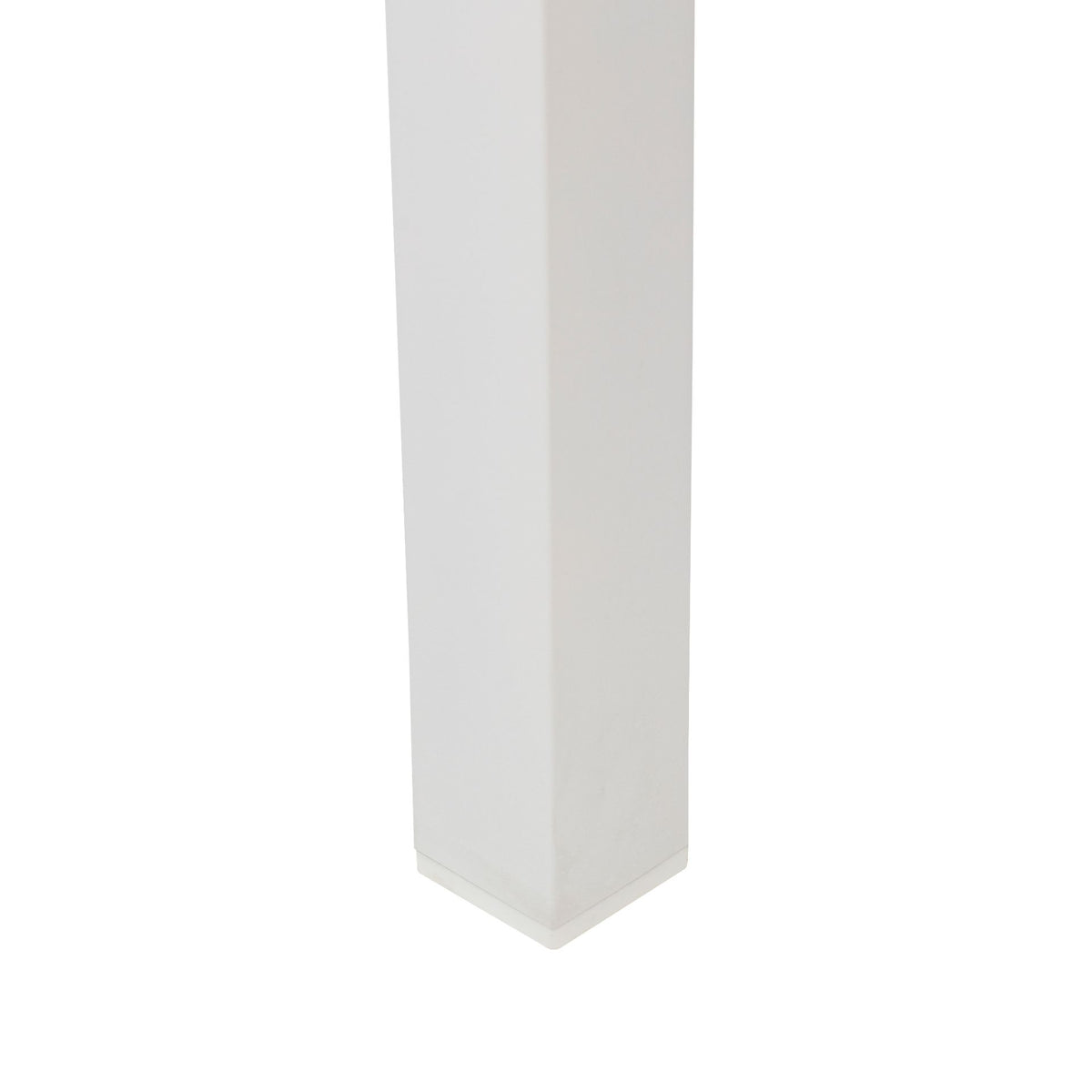Mesa de comedor Adin 160*90 cm aluminio blanco y cristal gris claro | KUBU #