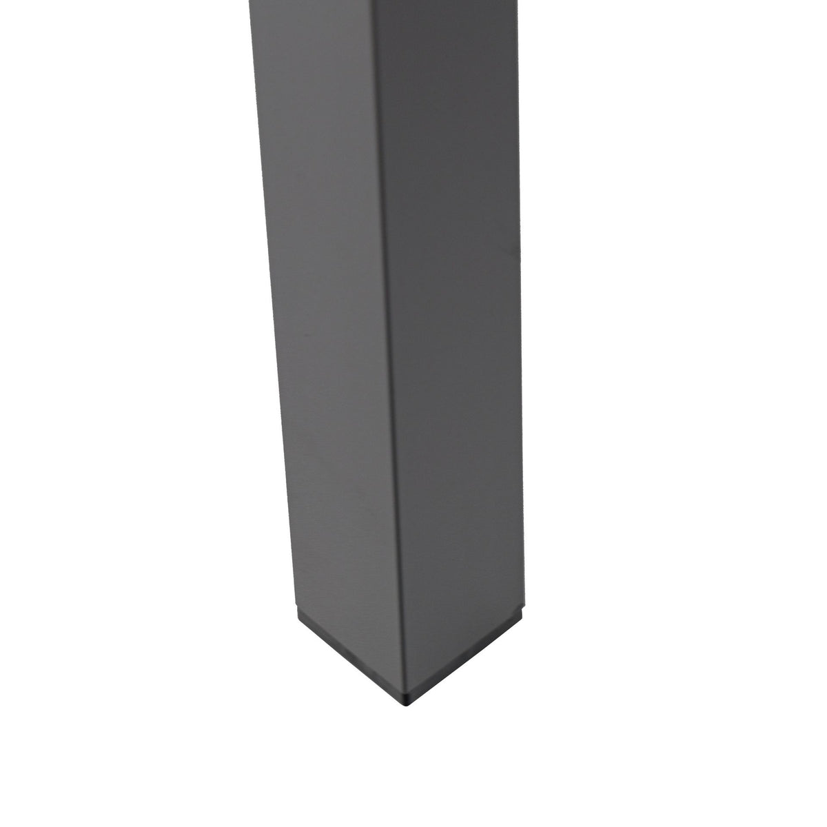 Mesa de comedor Adin 160 x 90 cm aluminio y cristal antracita | KUBU #