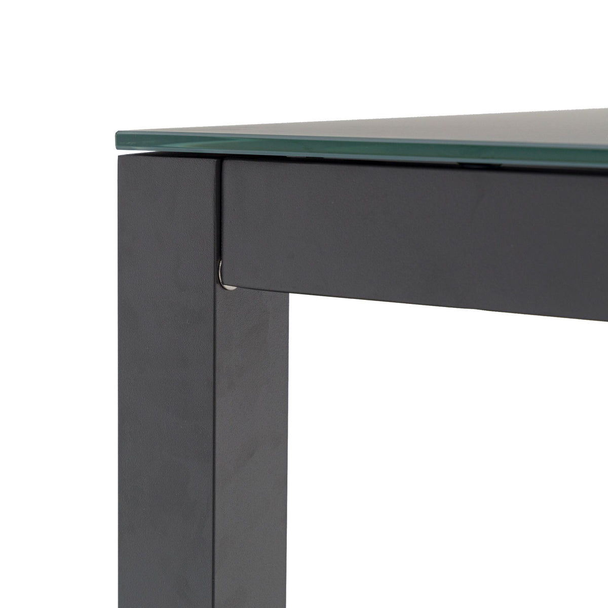 Mesa de comedor Adin 160 x 90 cm aluminio y cristal antracita | KUBU #