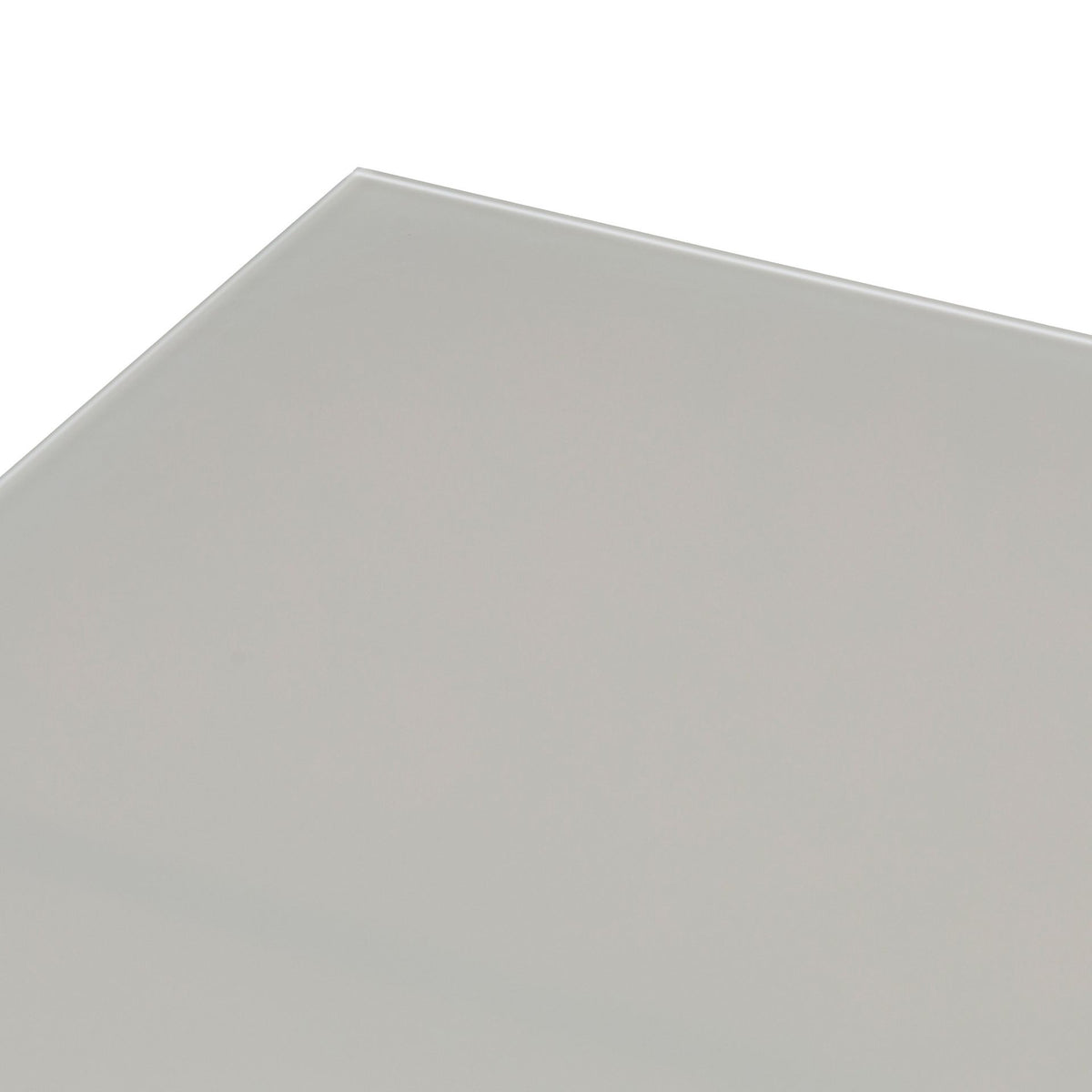 Mesa de comedor Adin 200 x 90 cm aluminio blanco cristal gris claro | KUBU #