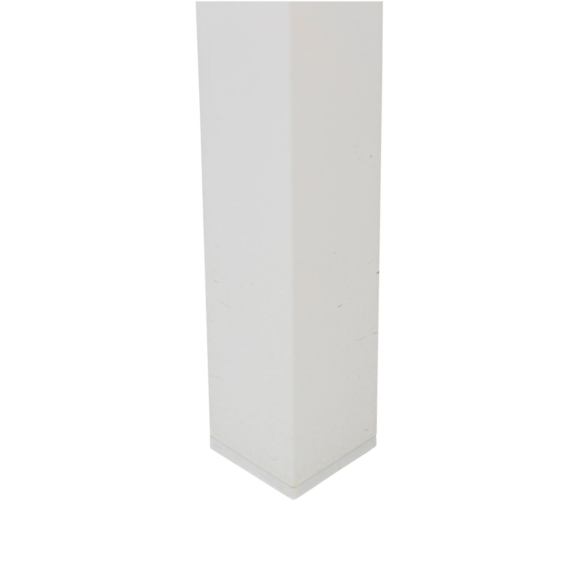 Mesa de comedor Adin 90 x 90 cm aluminio blanco y cristal taupe | KUBU #