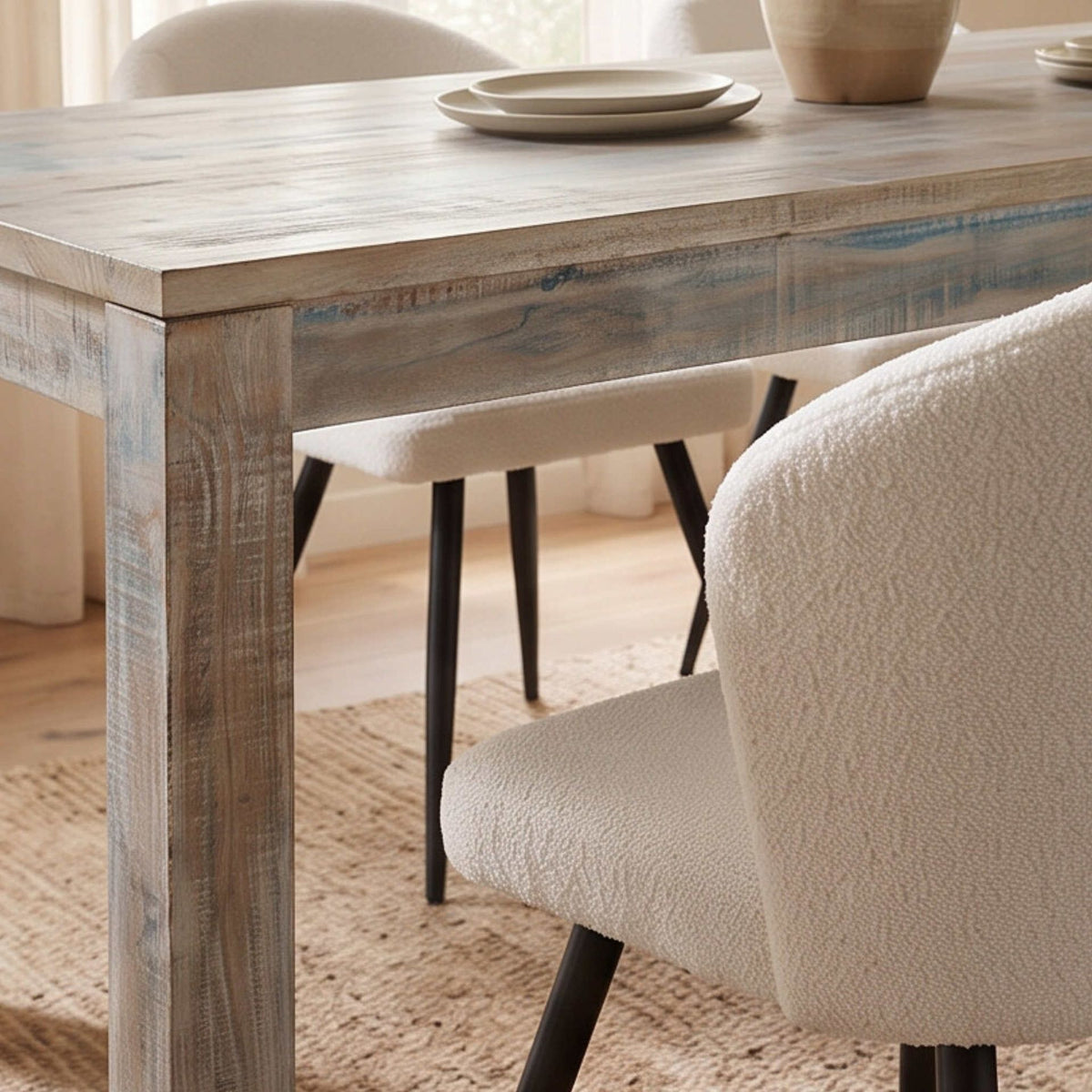 Mesa de comedor Alhmirah 200x100x76cm | Madera de Mango | KUBU #