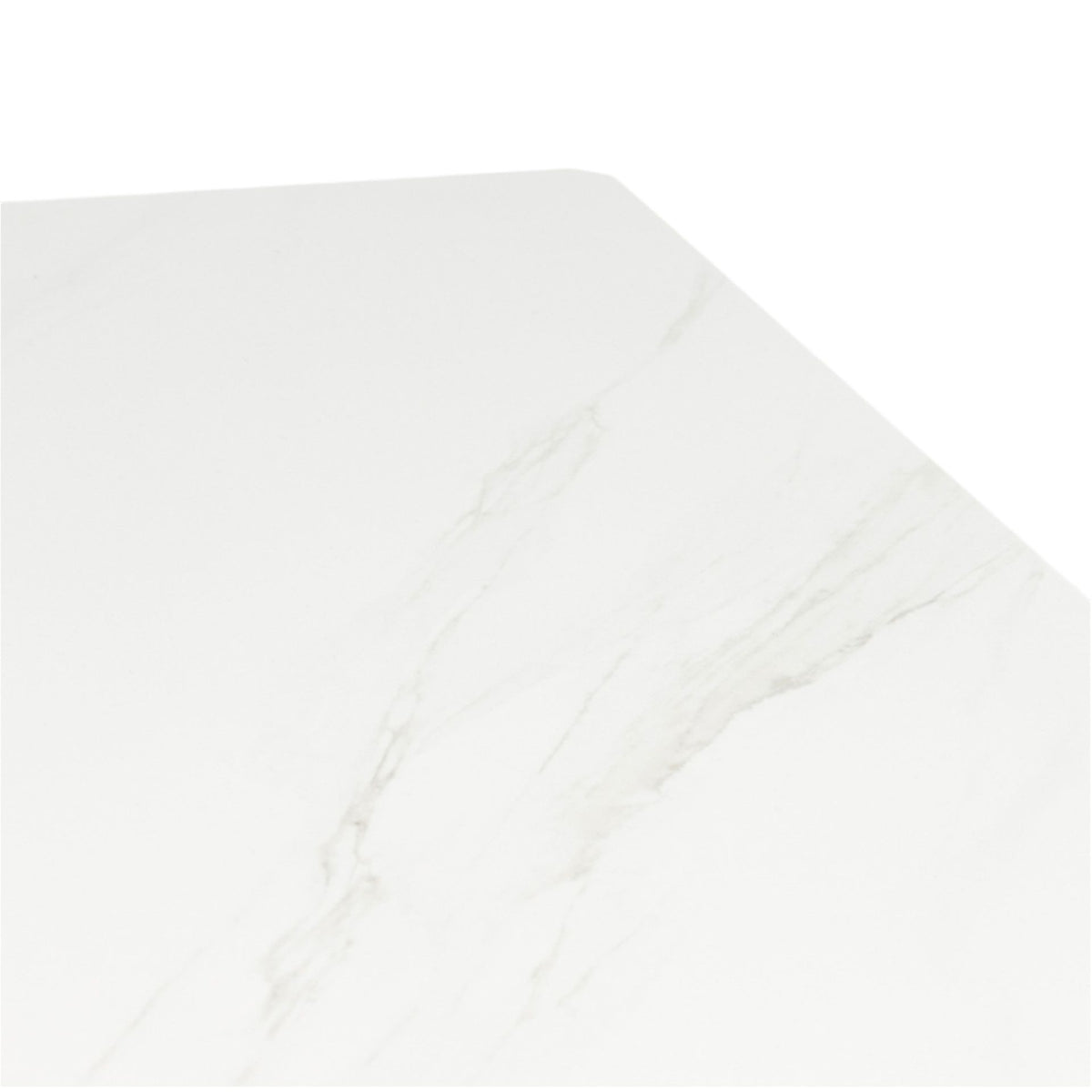 Mesa de comedor Boori 160x90 aluminio blanco top mesa porcelánico blanco | KUBU #