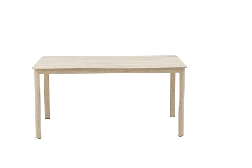 Mesa de comedor Harmony 160*88 cm aluminio efecto madera | Kubu #